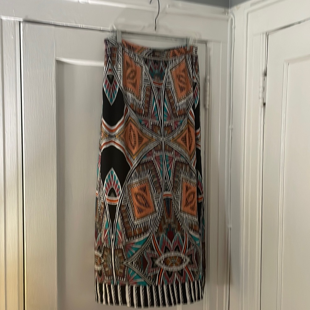 Maeve Aztec print maxi skirt